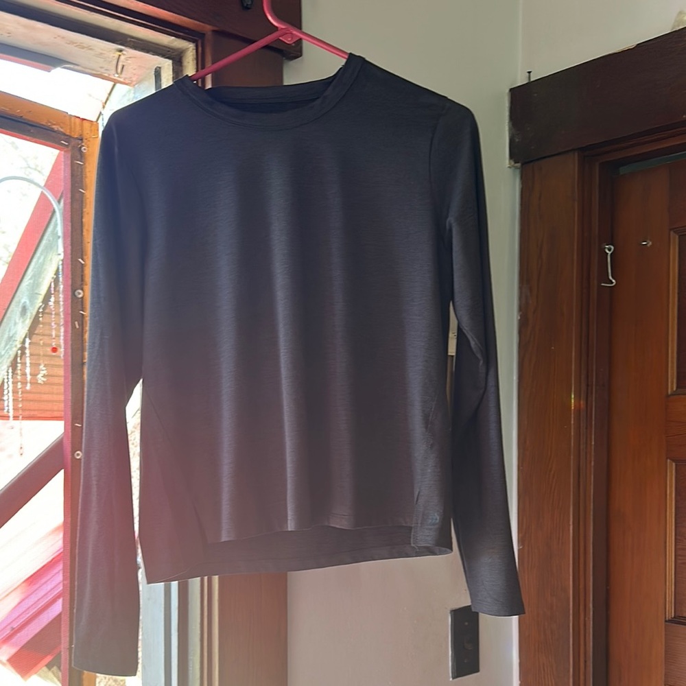 Dark grey Back in Motion top